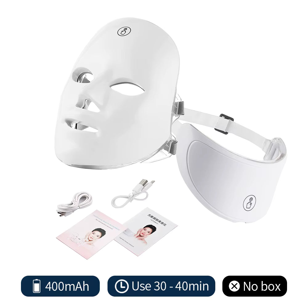 Lumaray™ 7 Color Light Facial Skin Care Mask & Neck