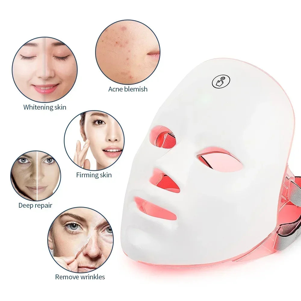 Lumaray™ 7 Color Light Facial Skin Care Mask & Neck